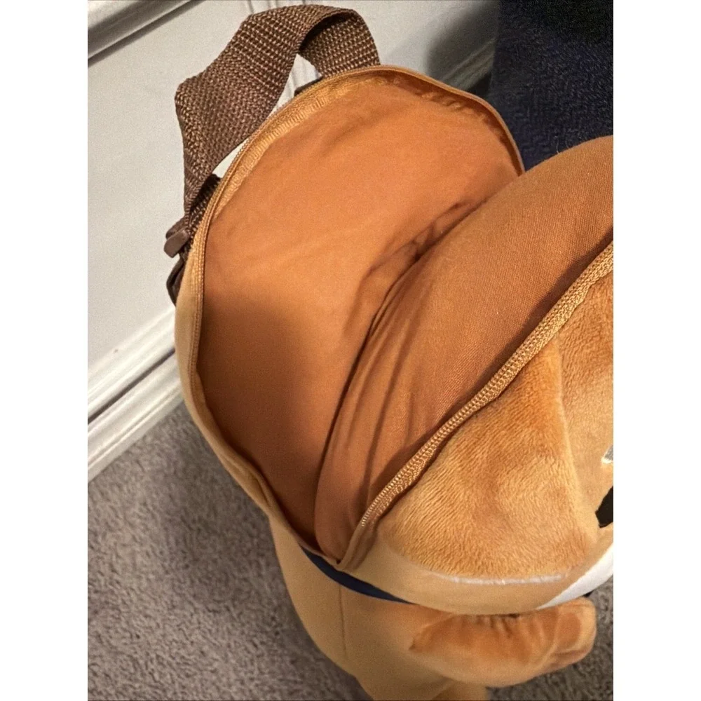 SKJ Shiba Inu Plush Backpack Tan White Dog Kawaii Mascot Bag 13in